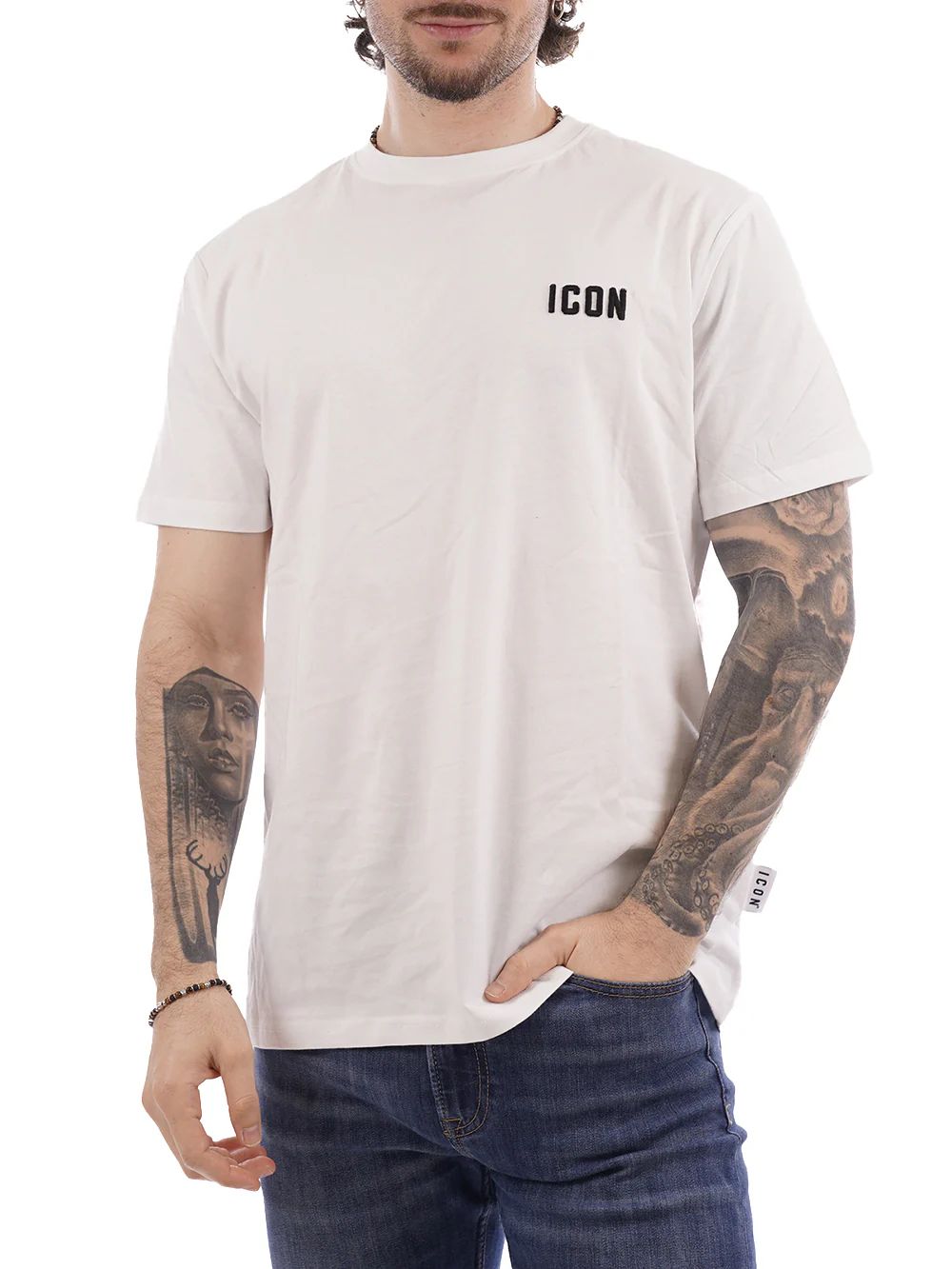 T-shirt ICON LOGO  RICAMO  001