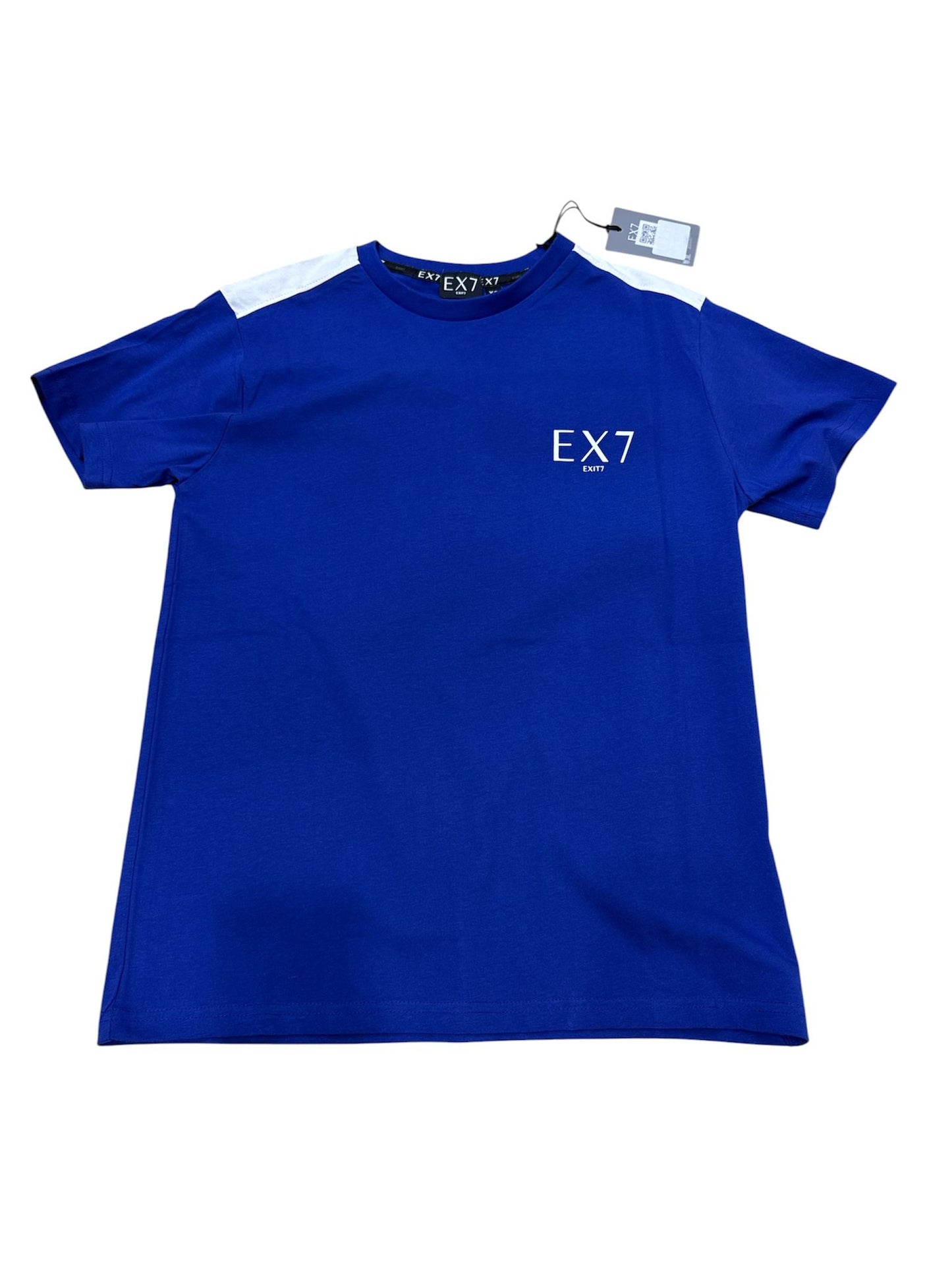 T-Shirt EXIT – Logo in Stampa con Striscia in Spalla