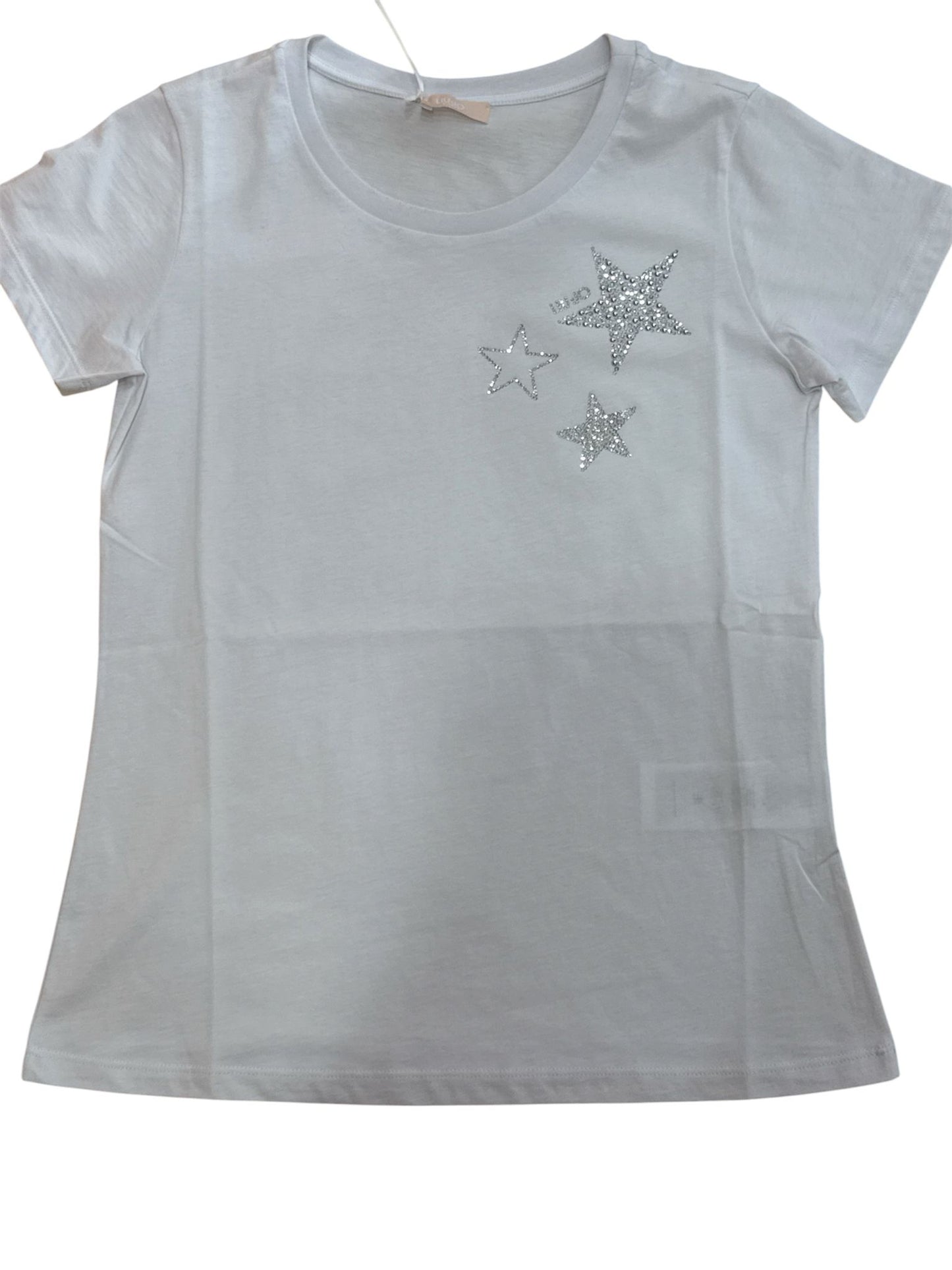 T-shirt LIU JO donna stelle con stass