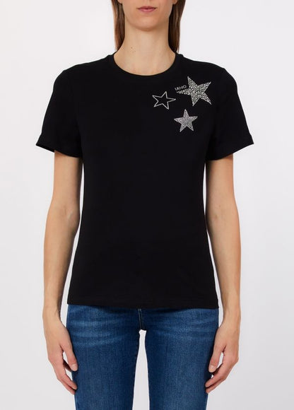 T-shirt LIU JO donna stelle con stass