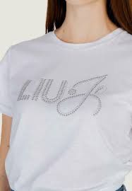 T-shirt LIU JO donna maxi logo con borchie