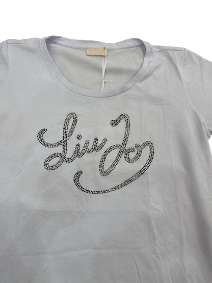 T-shirt donna LIU JO con maxi logo in strass