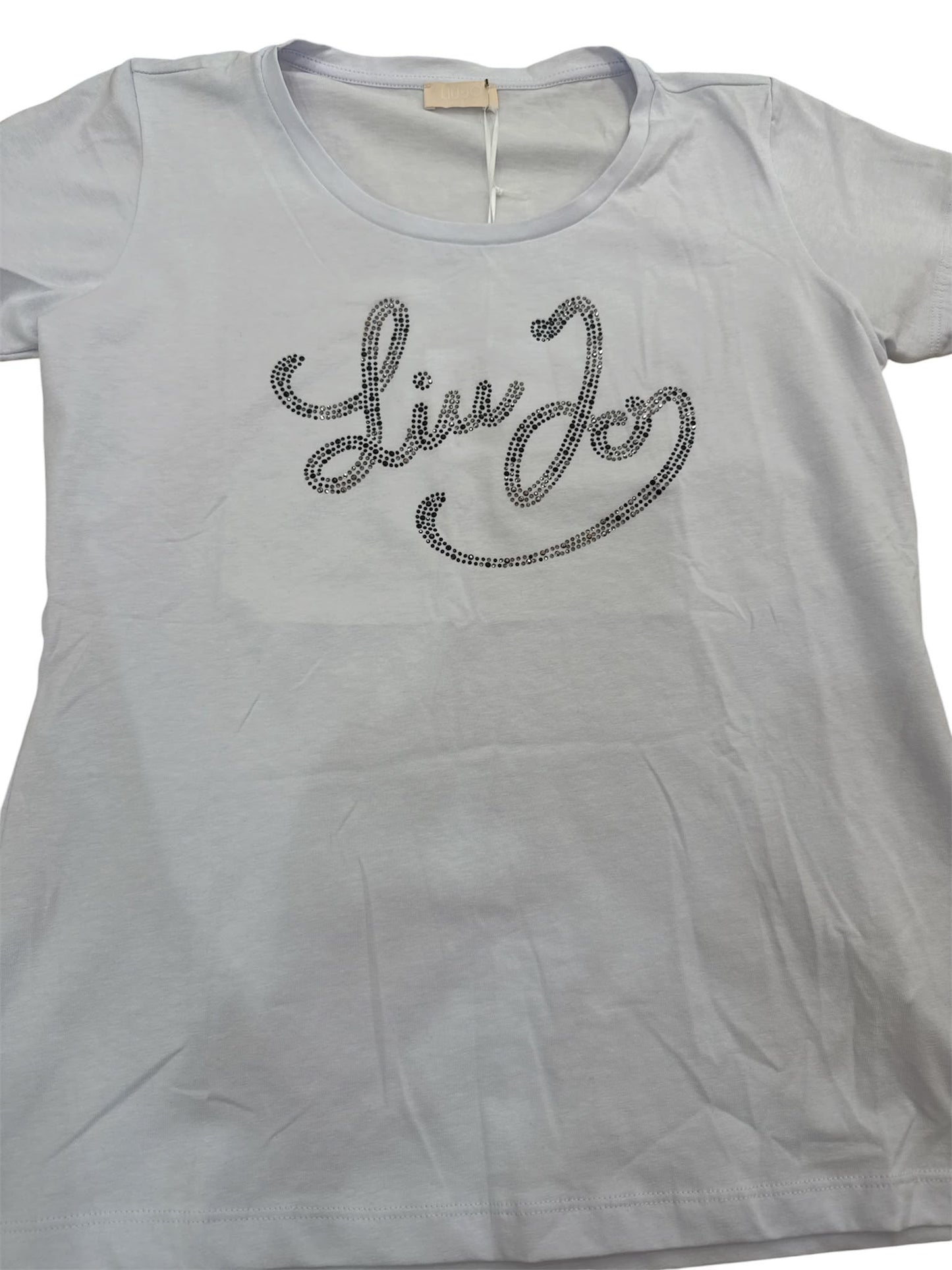 T-shirt donna LIU JO con maxi logo in strass