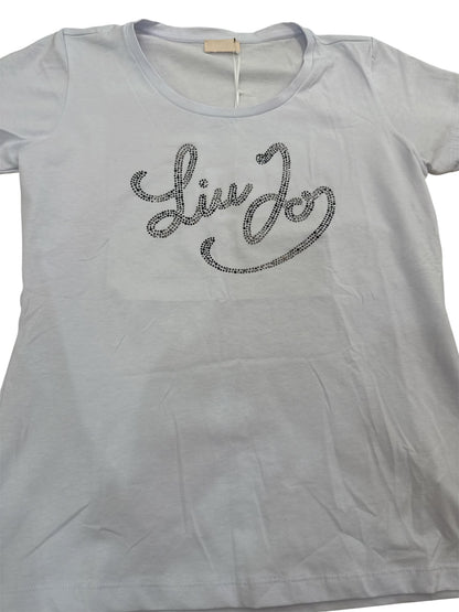 T-shirt donna LIU JO con maxi logo in strass