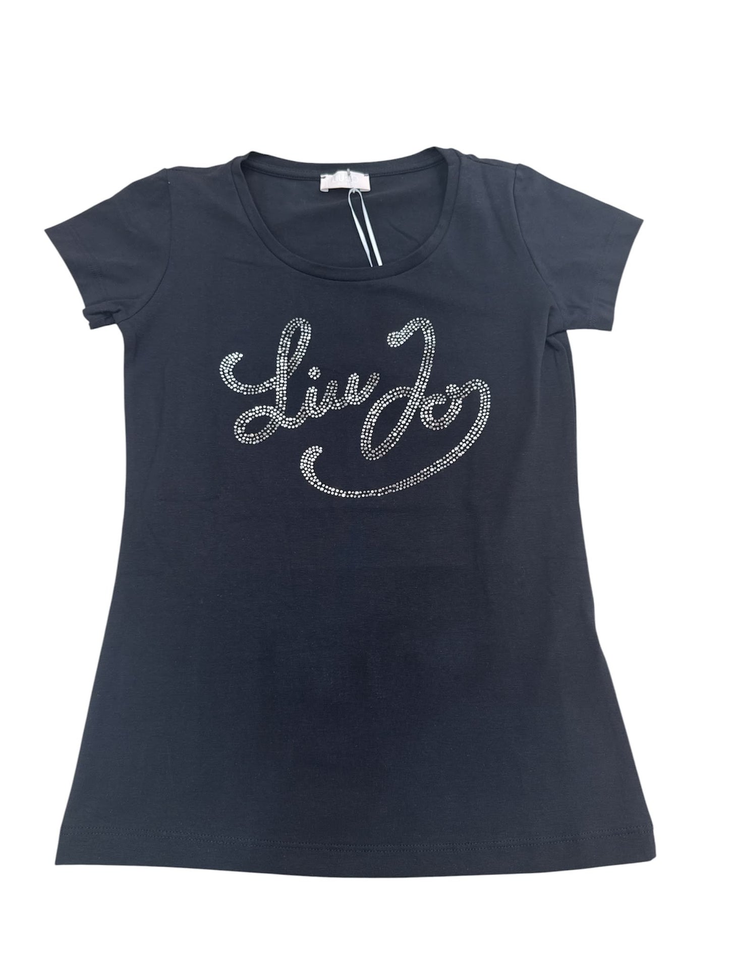 T-shirt donna LIU JO con maxi logo in strass