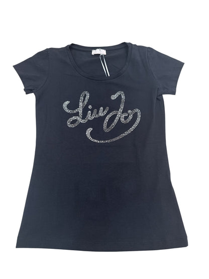 T-shirt donna LIU JO con maxi logo in strass