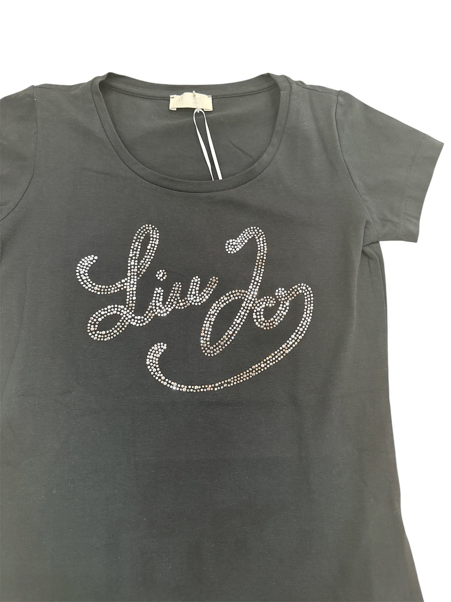 T-shirt donna LIU JO con maxi logo in strass