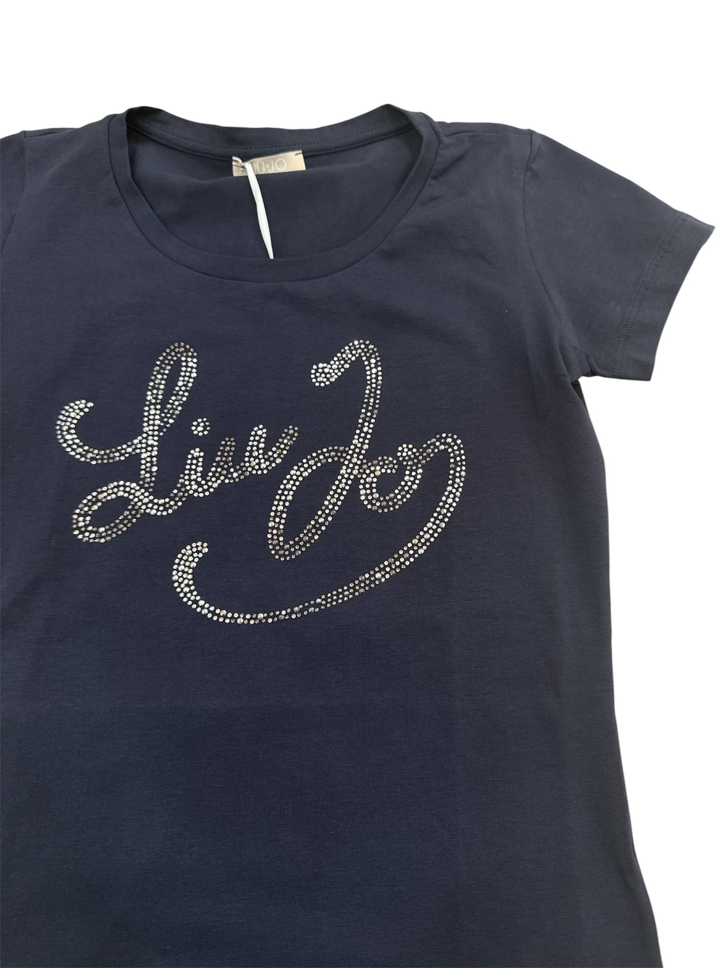 T-shirt donna LIU JO con maxi logo in strass