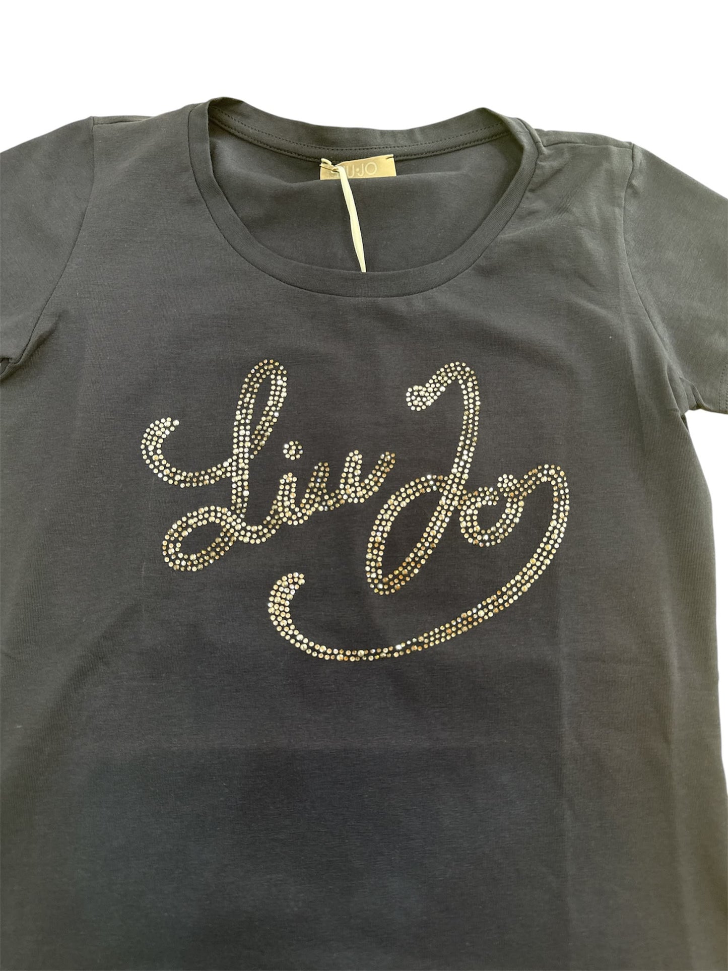 T-shirt donna LIU JO con maxi logo in strass