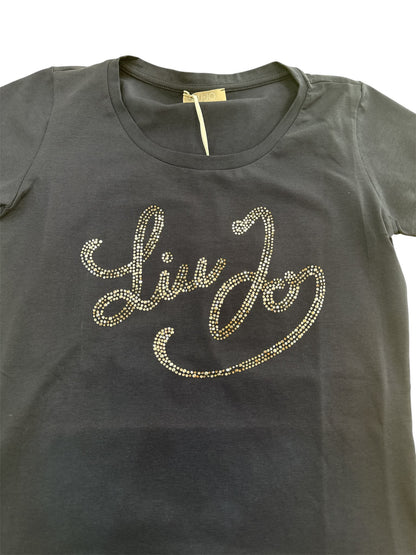 T-shirt donna LIU JO con maxi logo in strass