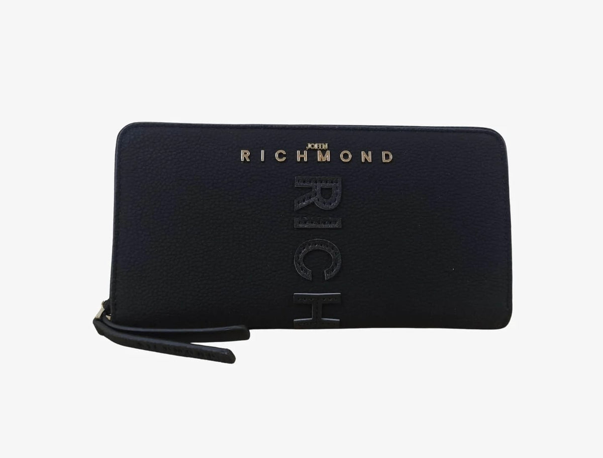 Portafoglio John Richmond maxi logo a rilievo