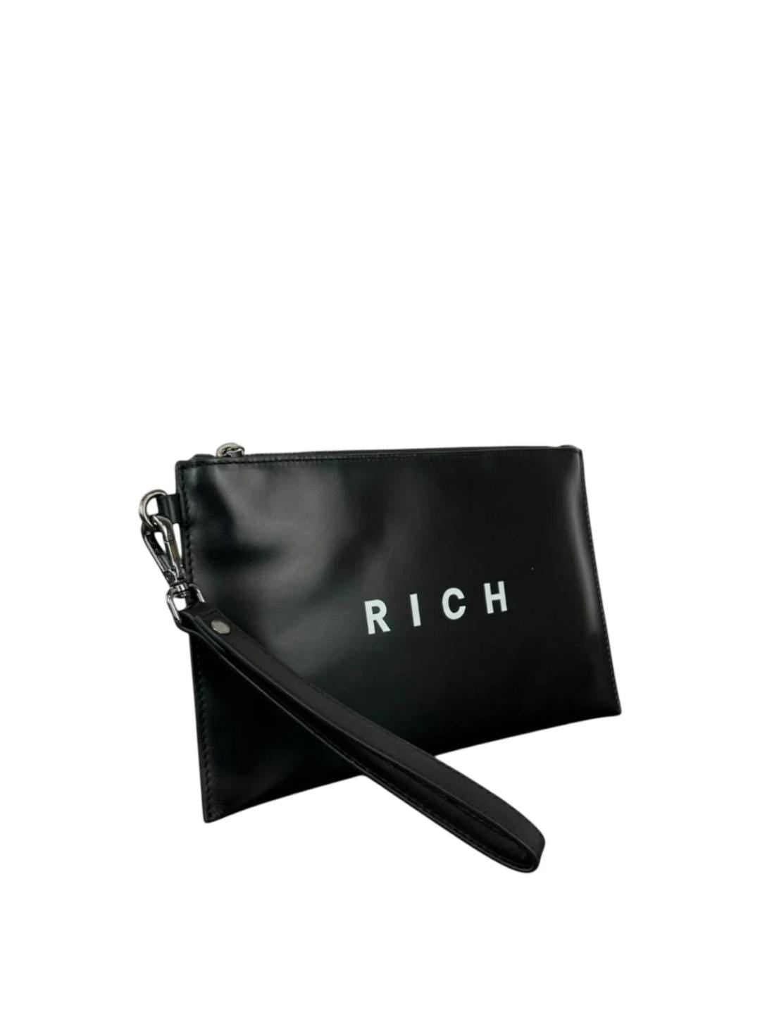 Pochette John richmond con logo bianco