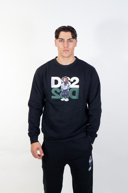 Felpa DS2 Drop Season2 maxi logo con cagnolino