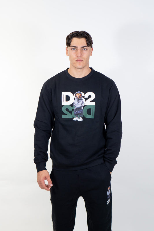 Felpa DS2 Drop Season2 maxi logo con cagnolino