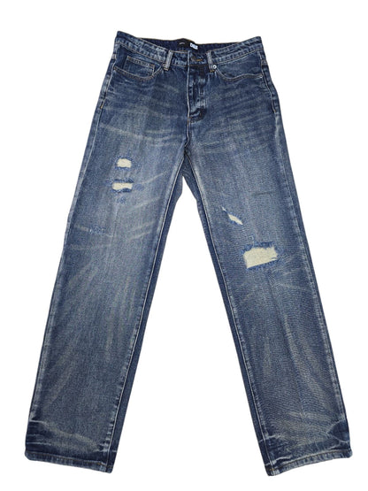 Jeans DROPSEASON2 strappati logo dietro la tasca